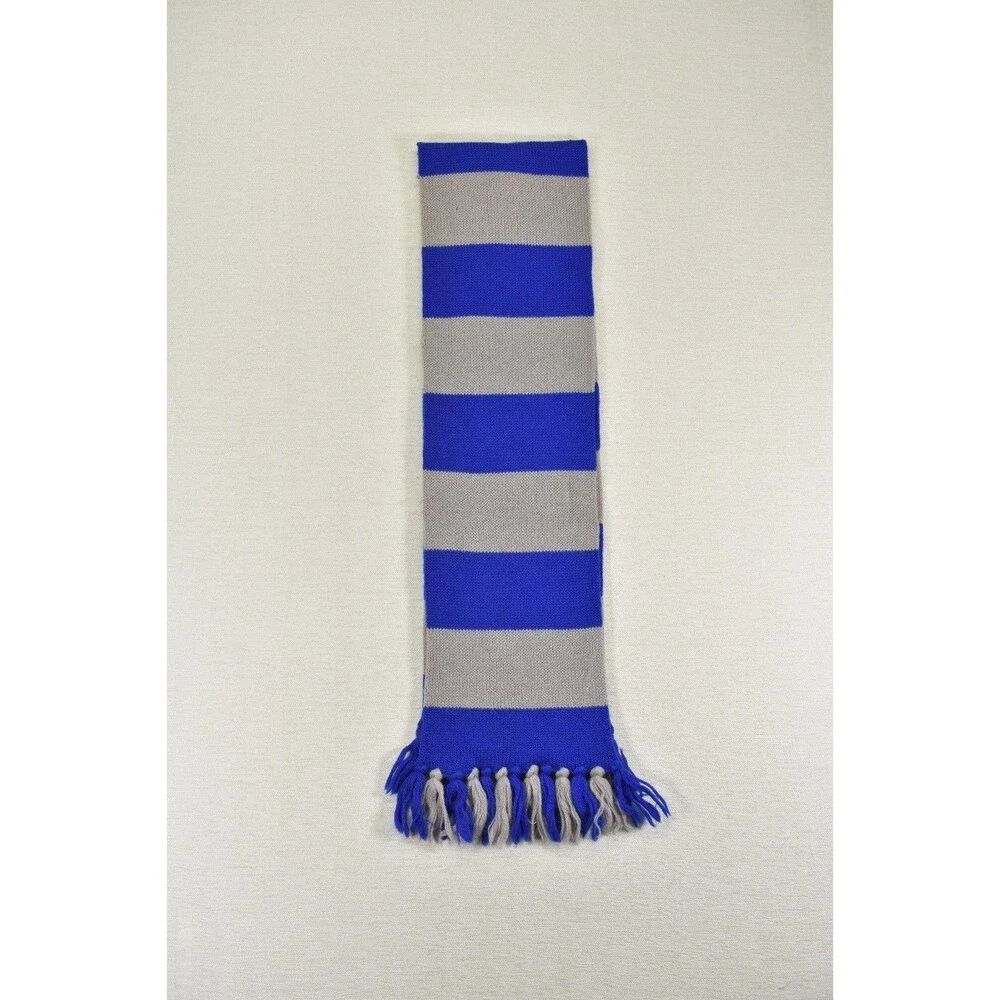 Vintage The Six Footer Yale Georgetown University Kentucky Wool Scarf Blue Gray